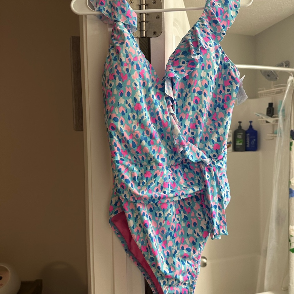 Lilly Pulitzer Pink and Blue Patterned Swimwear